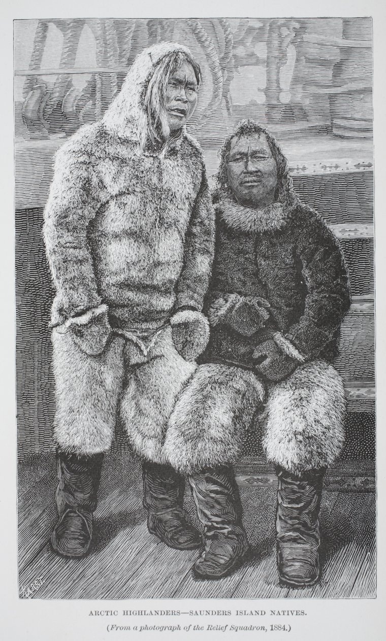 Arctic Highlanders - Saunders Island Natives, London 1886 by German School