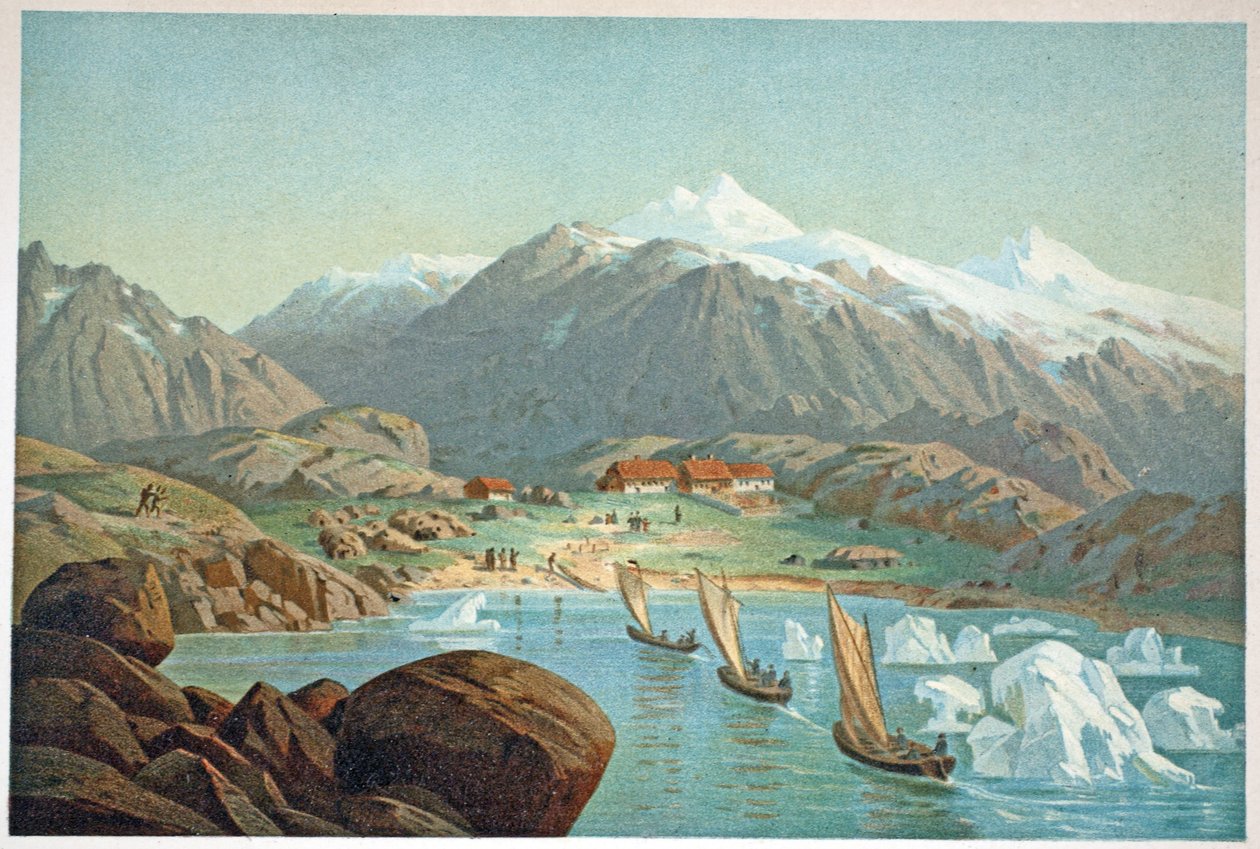 Arrival of Boats at Friedrichstal, London, 1874 by German School