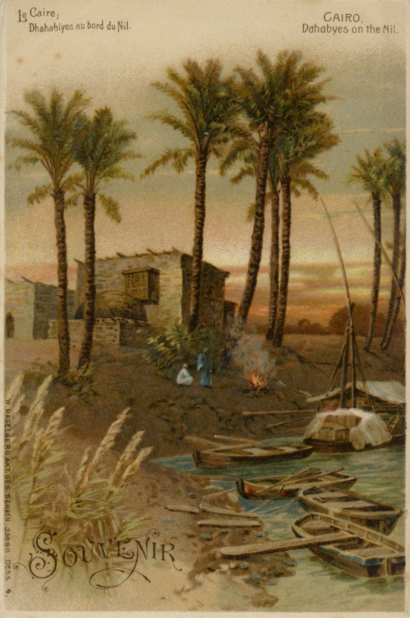 Cairo - Dahabeahs on the River Nile by German School