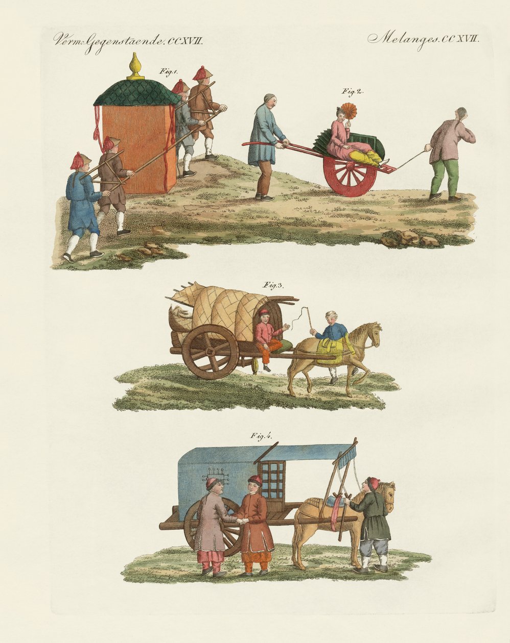 Cart and way of travelling in China by German School