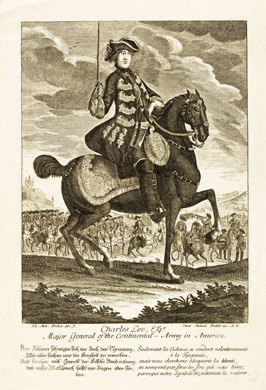 Charles Lee, Esq, Major General of the Continental Army in America by German School
