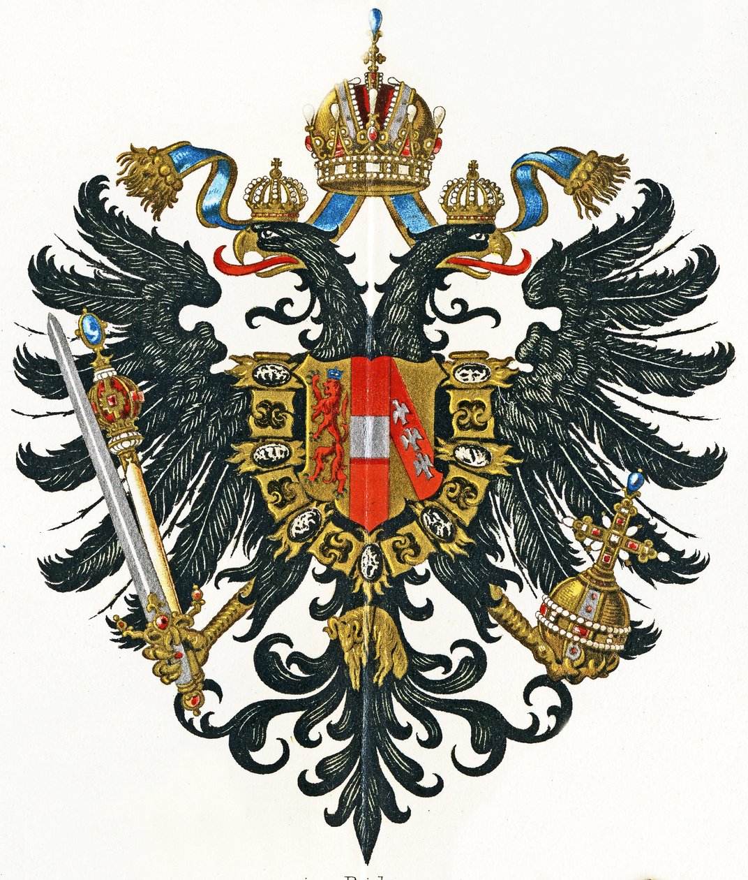 Coat of arms of Austrian Empire (Kaisertum Österreich) from 1816 until 1867, c.1898 by German School