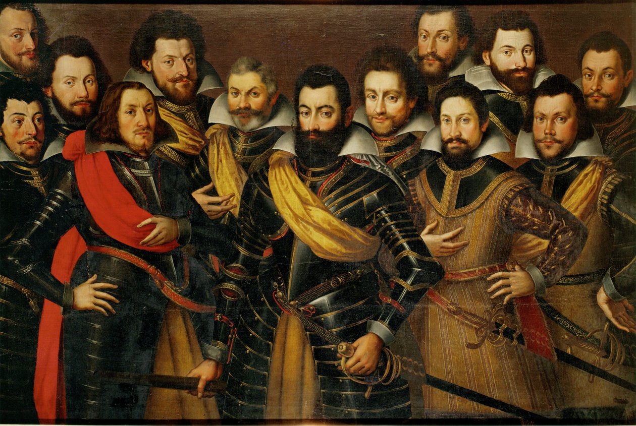 Colonel Lorenz von Ramee and his officers, Thirty-Years War by German School