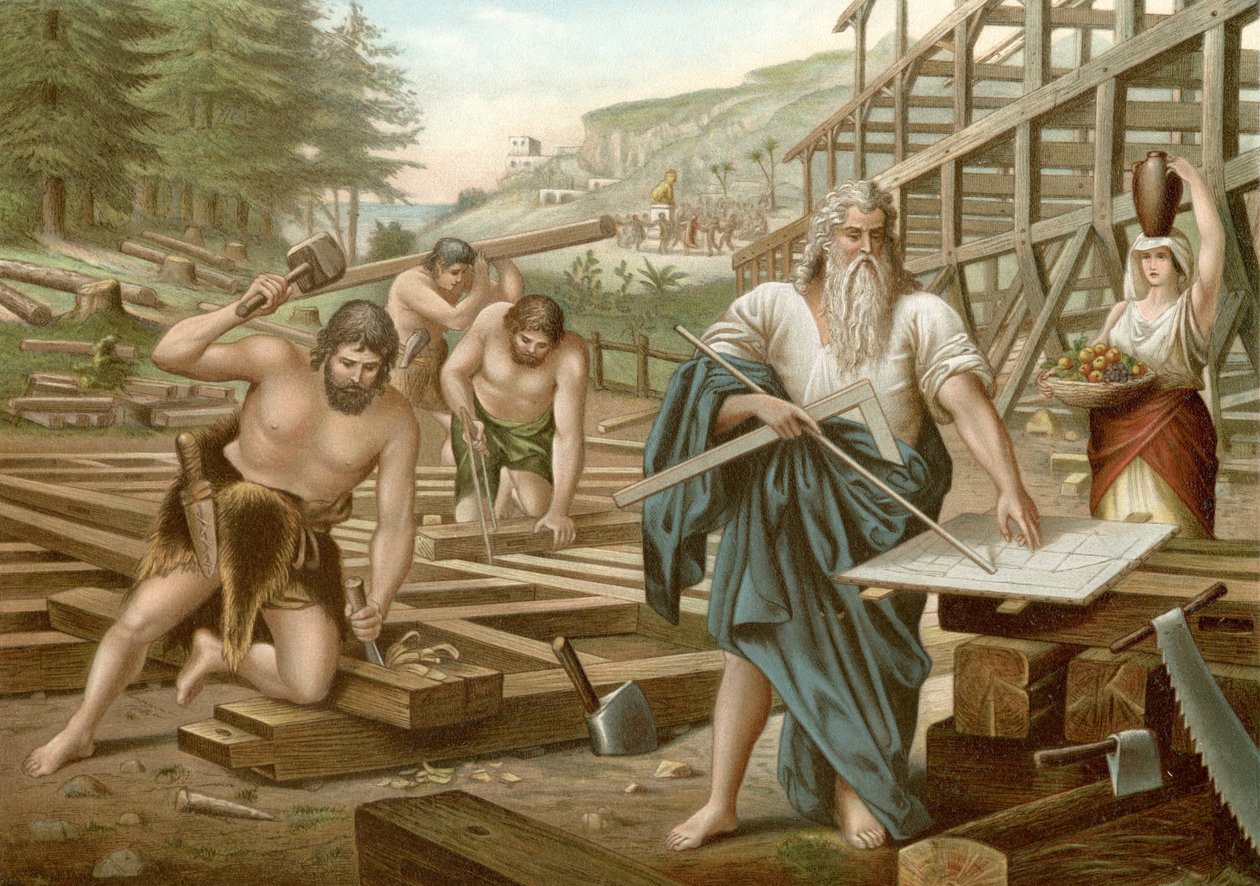 Construction of the Ark by German School