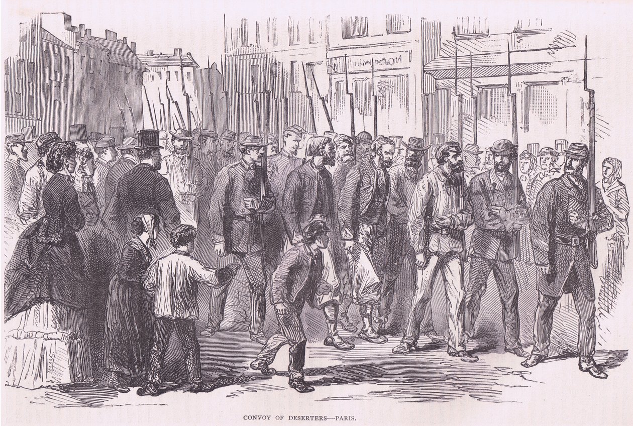 Convoy of deserters-Paris by German School