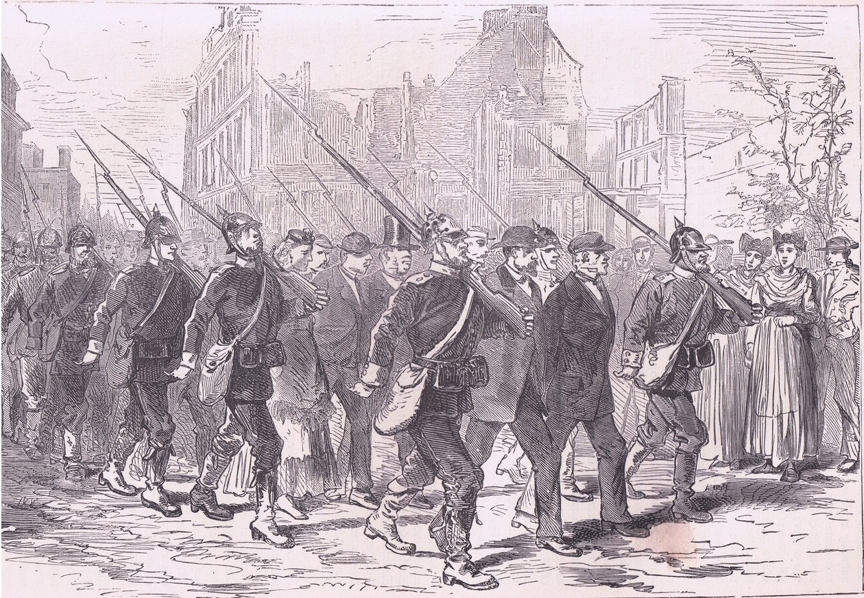 Convoy of prisoners by German School