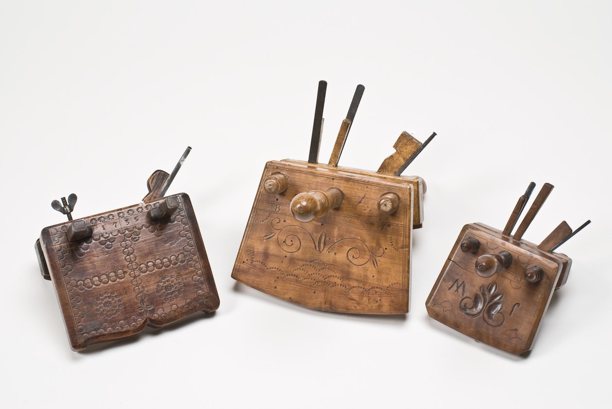 Coopers croze planes, dated 1735, 1842 and early to mid-19th century by German School