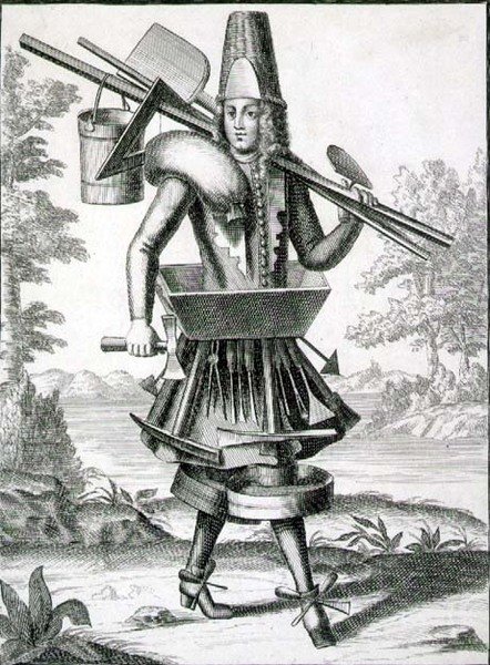 Costume for a Mason, pub. by Gerard Valck c.1690 by German School