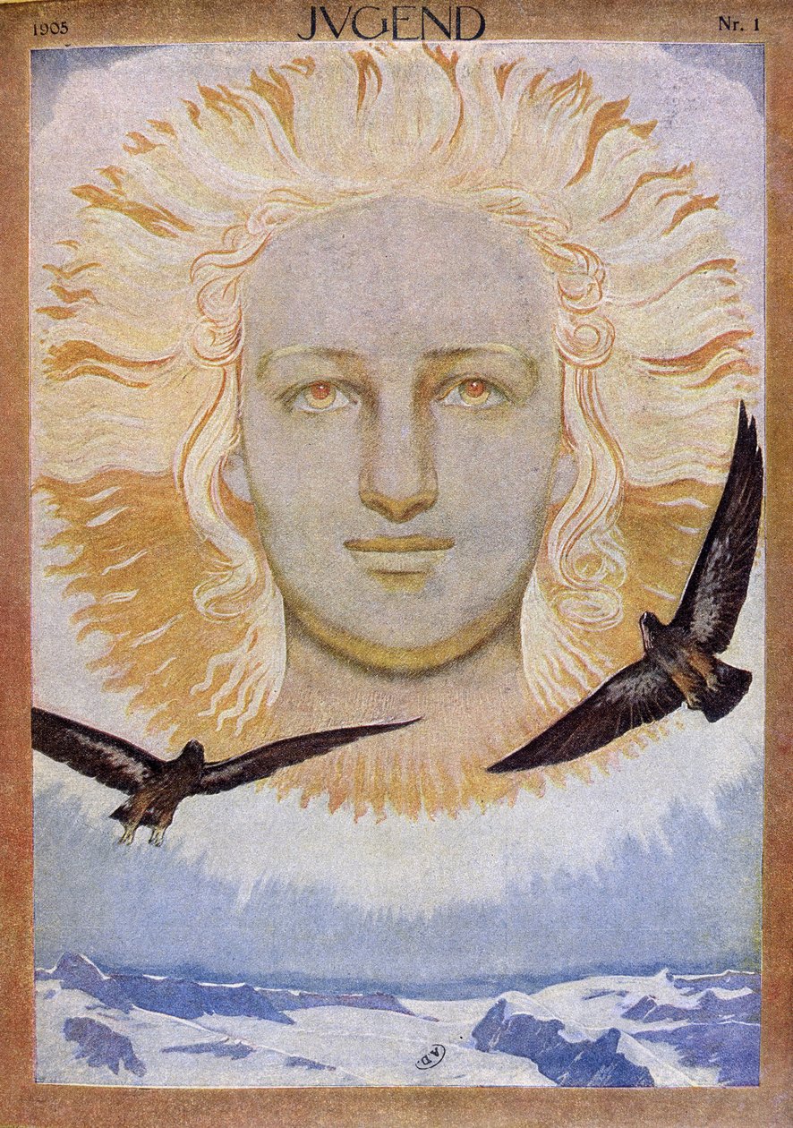 Cover of Jugend, German magazine, depicting the sun by German School