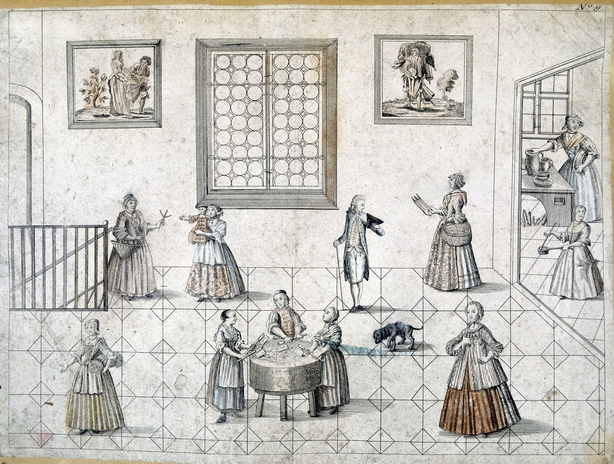 Daily life of nobles and their servants, Germany by German School