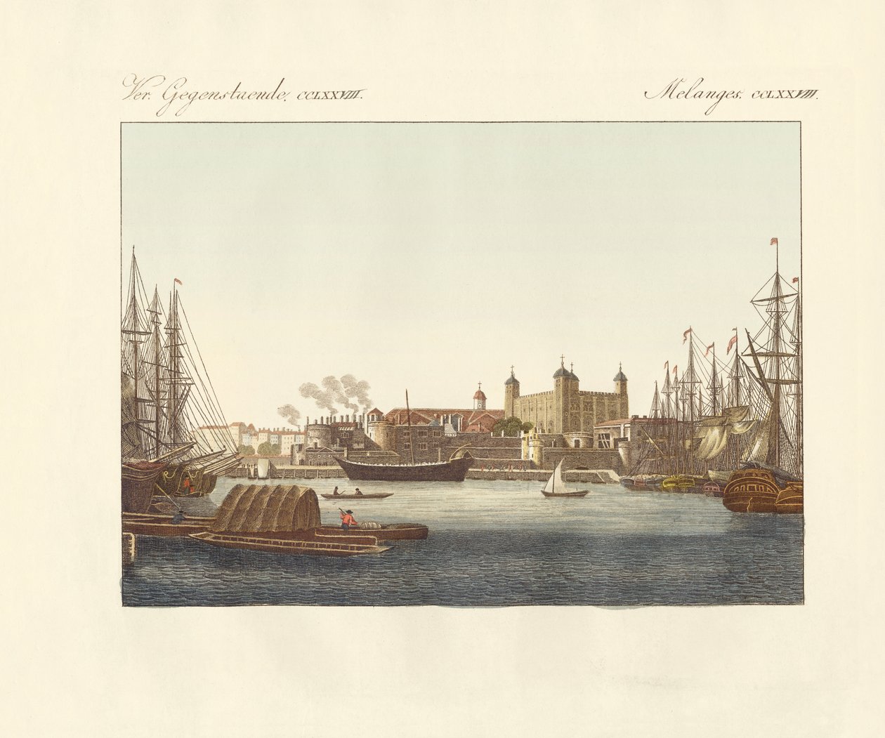 Description of the Tower of London by German School
