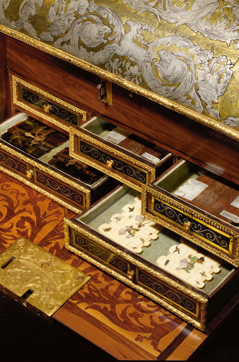 Detail of a casket decorated with Classical scenes, mid-17th century by German School