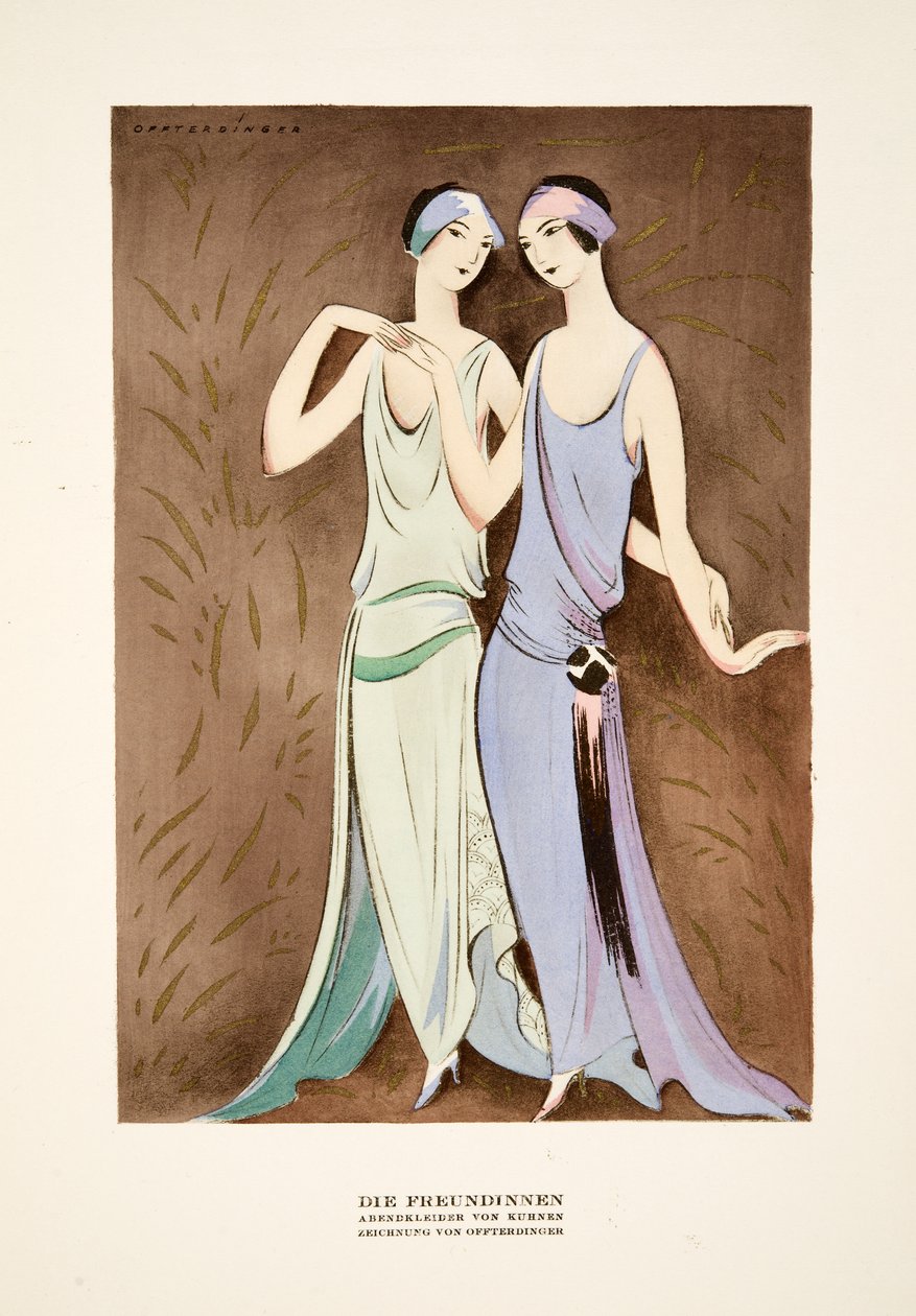 Die Freundinnen, Dresses by Kuhnen, from Styl, pub. 1922 by German School