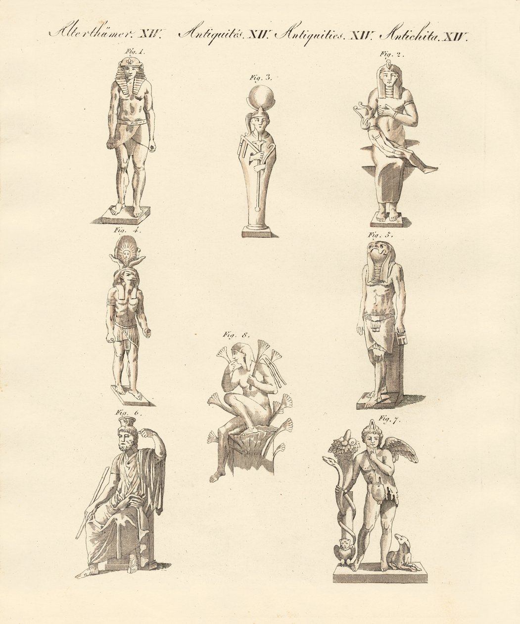 Egyptian divinities by German School