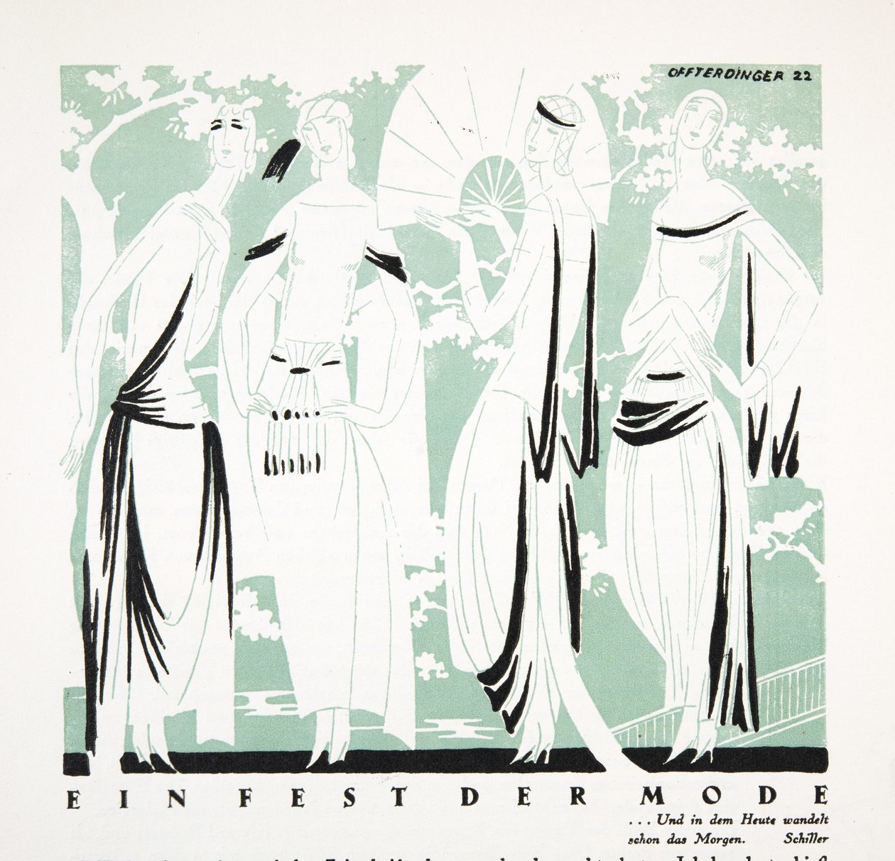 Ein Fest der Mode, from Styl, pub. 1922 by German School