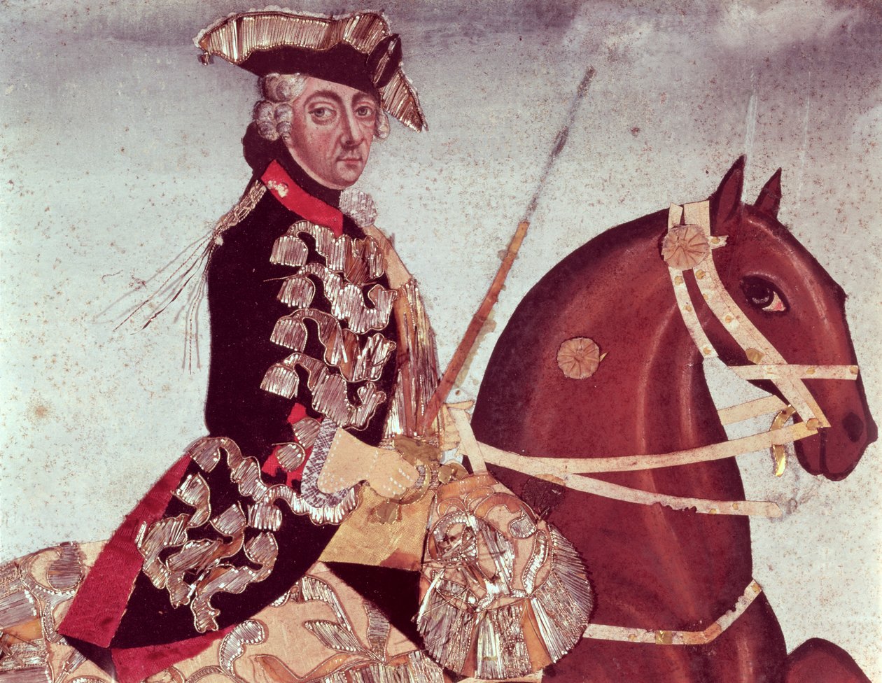 Equestrian portrait of King Frederick the Great of Prussia by German School