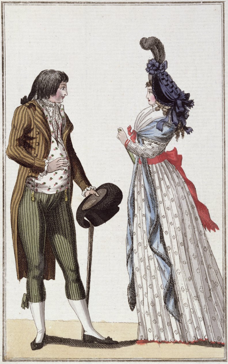 Fashionable Couple of the Directoire Period (1795-99) by German School