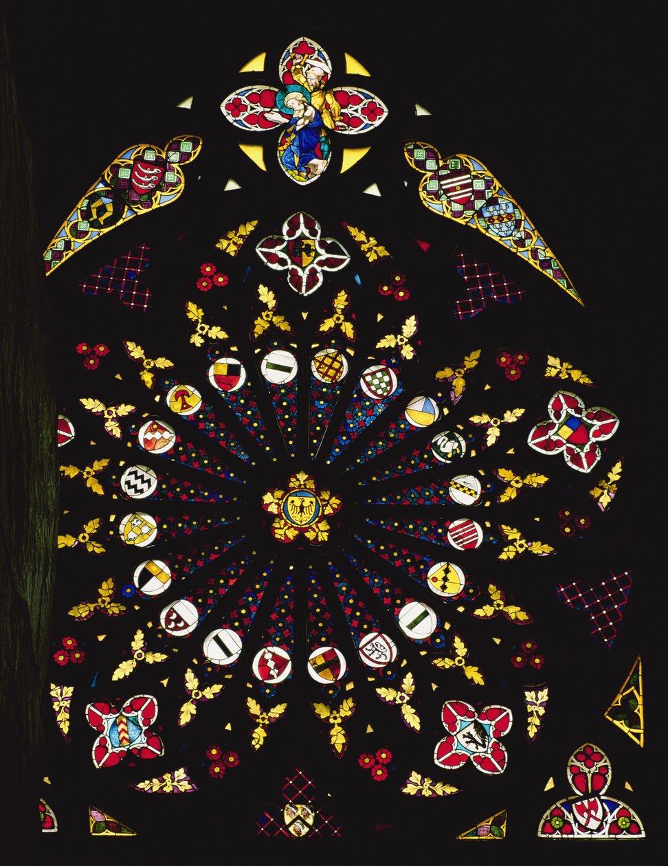 Five-Fold Rose Window by German School