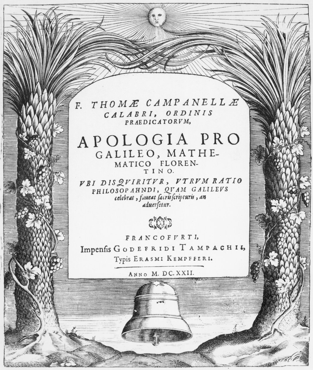Frontispiece to Apologia pro Galileo, Mathematico Florentino by Tommaso Campanella, published in Frankfurt, 1622 by German School
