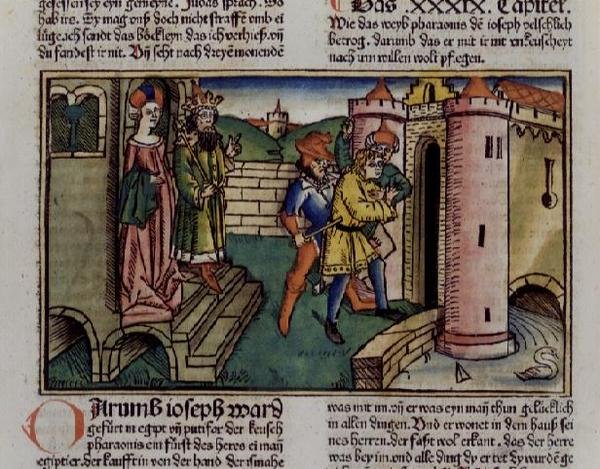 Genesis 39 19-23 Innocent Joseph is jailed, from the 