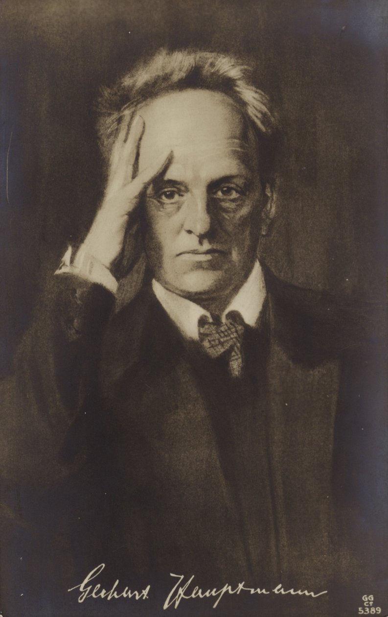 Gerhard Hauptmann (1862-1946), German dramatist and novelist by German School