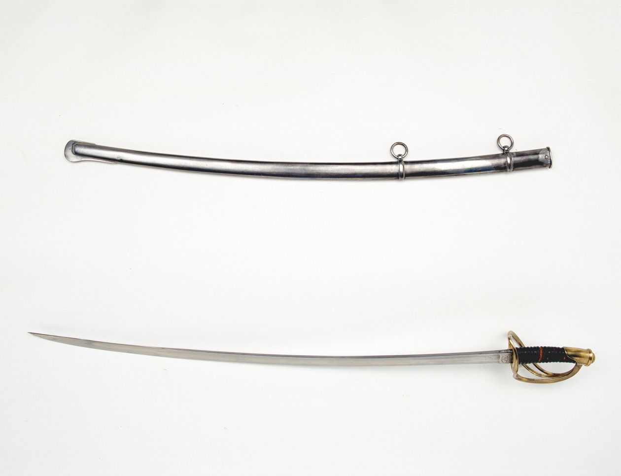 German cavalry sword and scabbard, Orange Free State Artillery, South Africa by German School