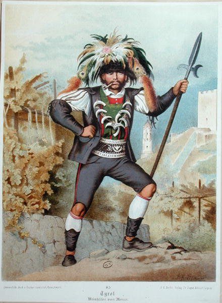 Guarding the Vineyards at Meran in the Tyrol by German School