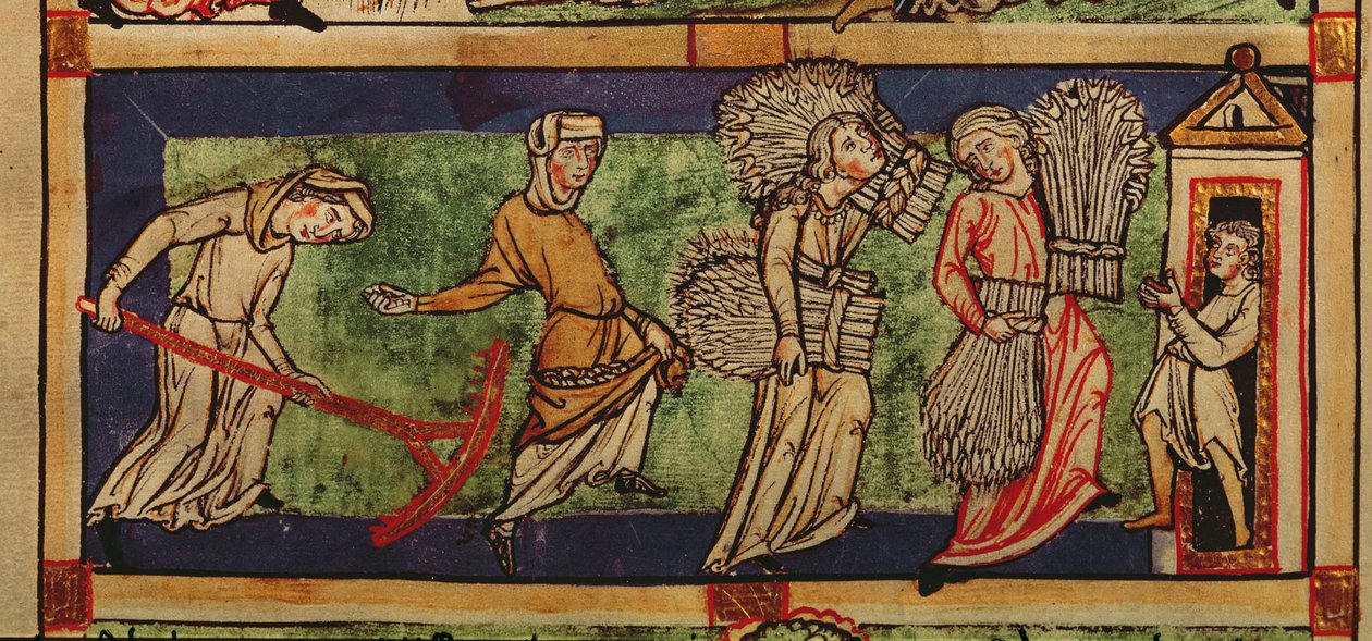 Harvesting, Rhine School by German School