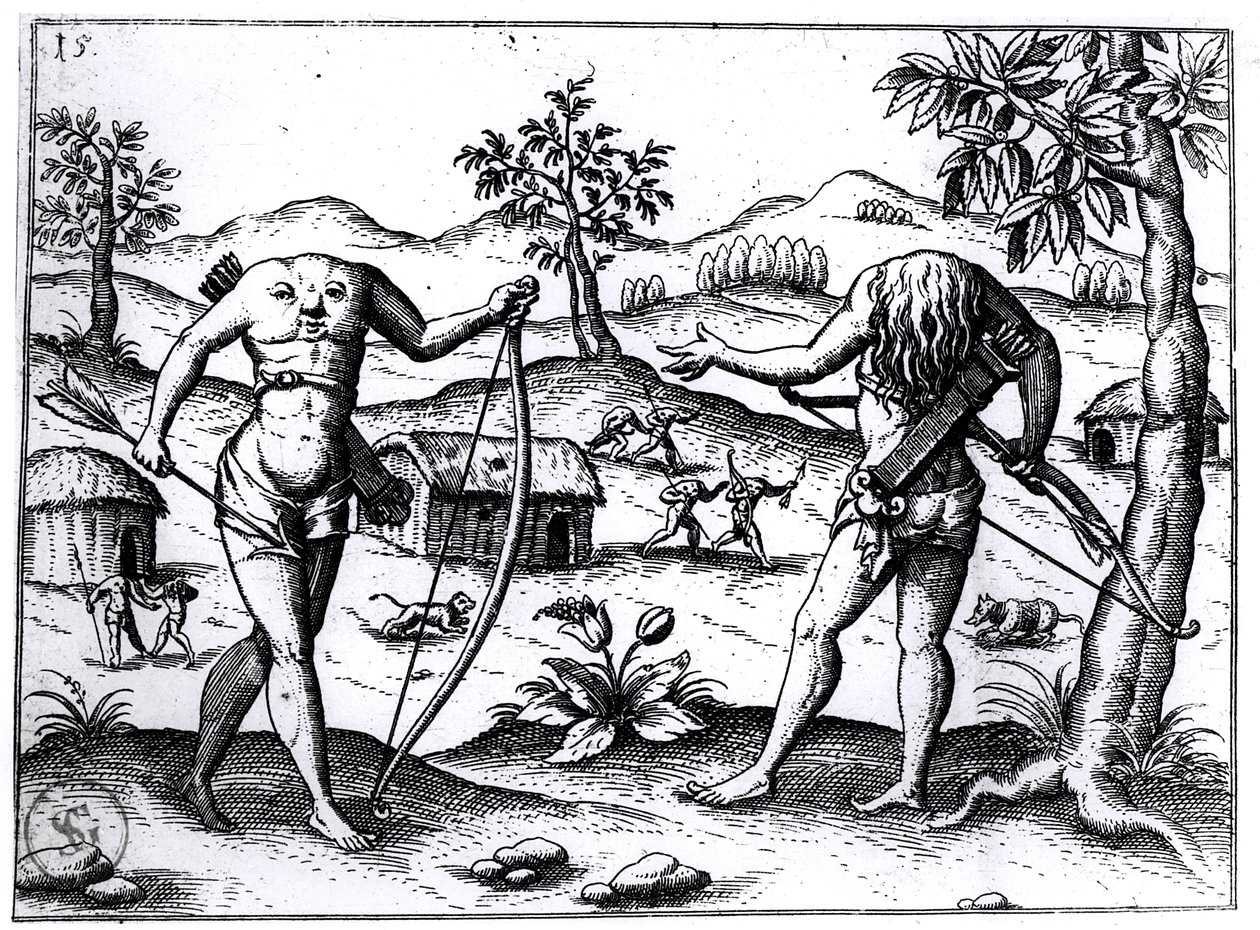 Headless men and women, illustration from Sir Walter Raleigh