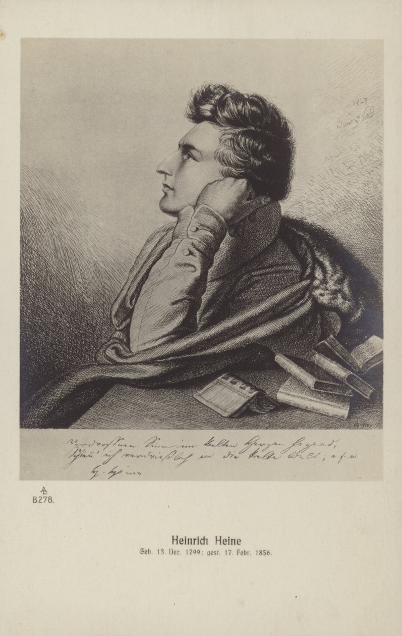 Heinrich Heine (1797-1856), German poet by German School