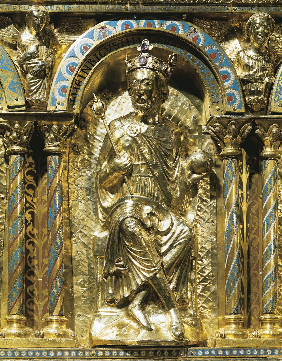Henry IV, Holy Roman Emperor (1050-1106), detail from the Shrine of Emperor Charlemagne (742-814) 1215 by German School
