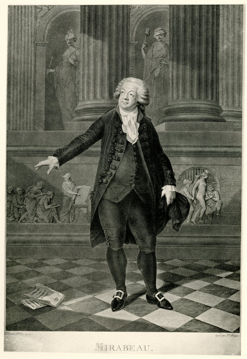 Honoré Gabriel de Riqueti, Count of Mirabeau (phototype) by German School