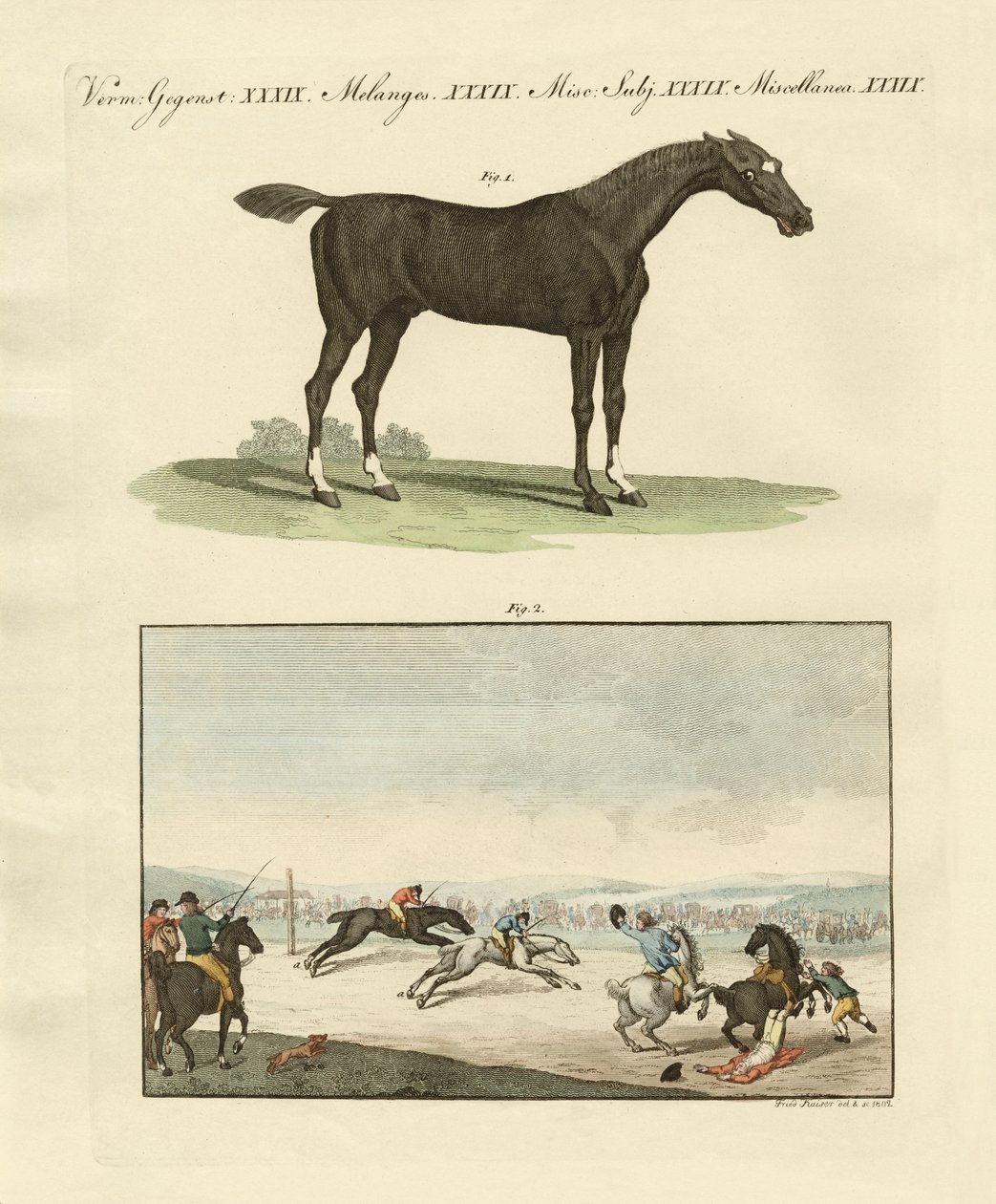 Horse Races in England by German School
