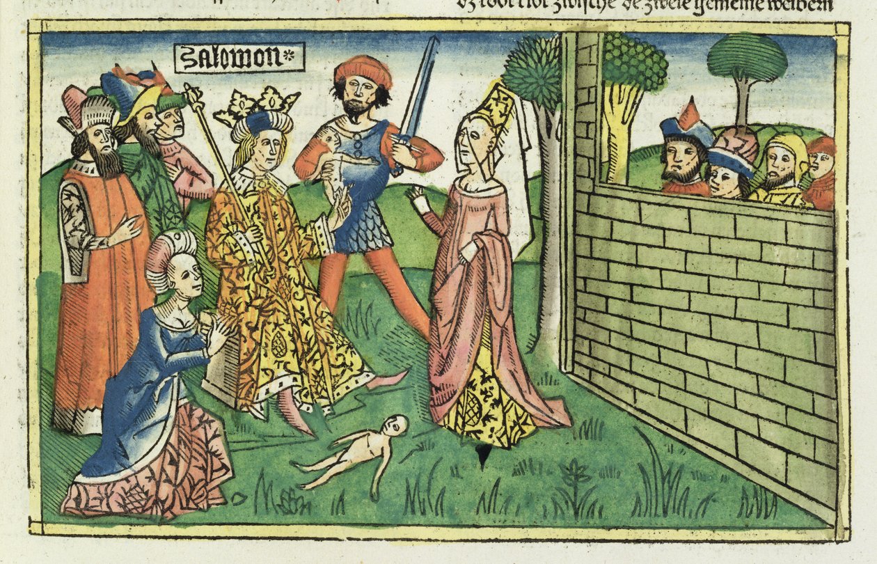 I Kings 3:16-28 Judgement of Solomon, from the Nuremberg Bible by German School