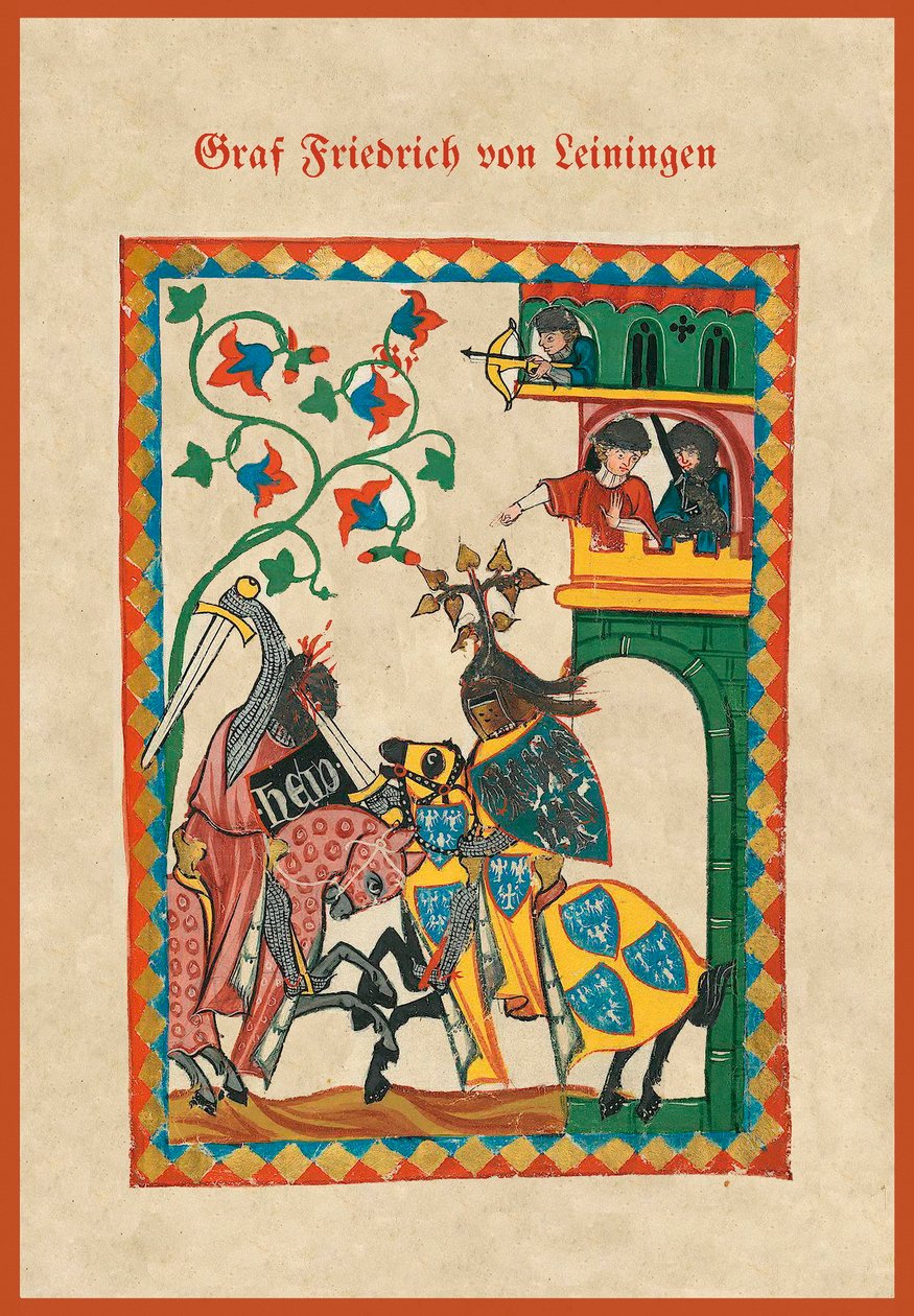 Illustration from a Medieval Songbook by German School