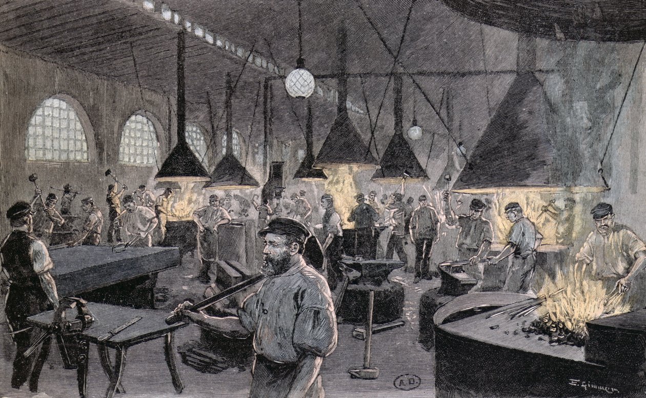 Imperial Wharf in Kiel, Germany, c.1900 by German School