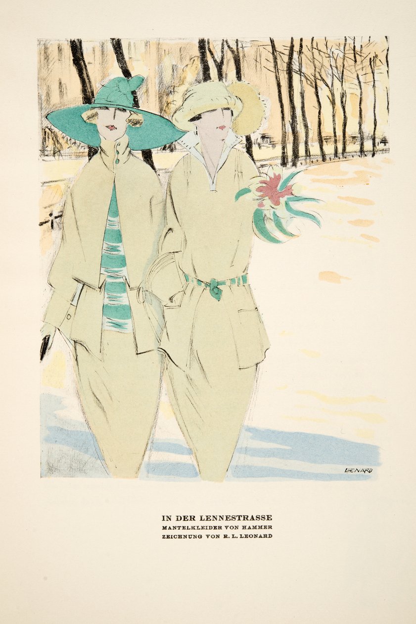 In Der Lennestrasse, Advertisement for Coats by Hammer, from Styl, pub. 1922 by German School