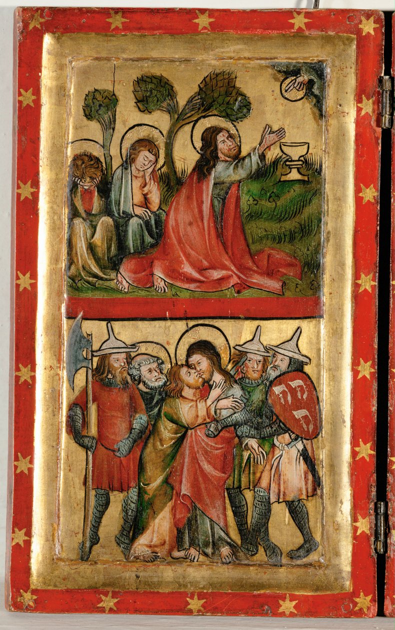 Jesus Prays on the Mount of Olives while the Disciples Sleep by German School