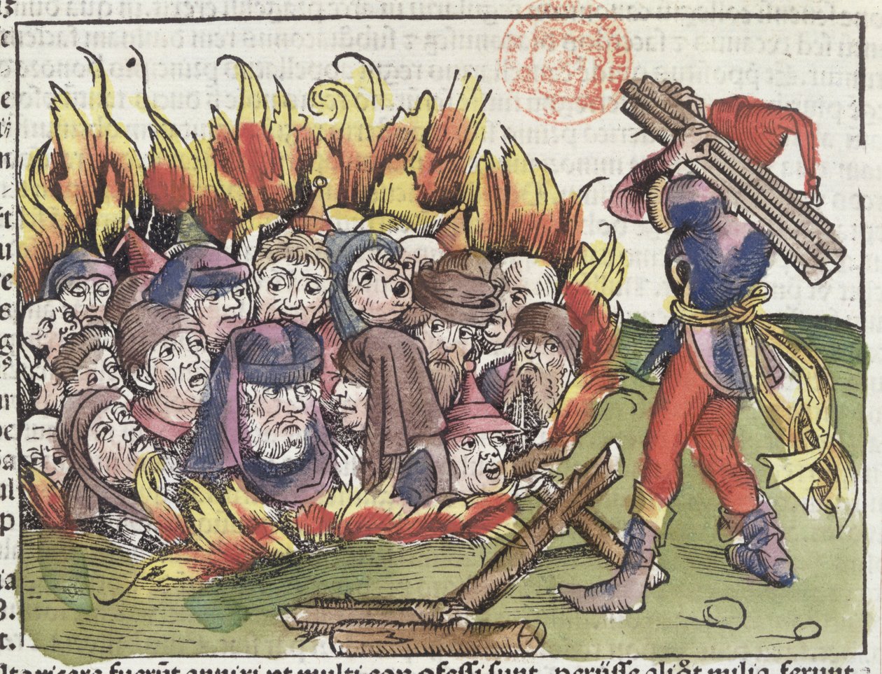 Jews burnt at the stake, from the Nuremberg Chronicle by Hartmann Schedel, 1493 by German School