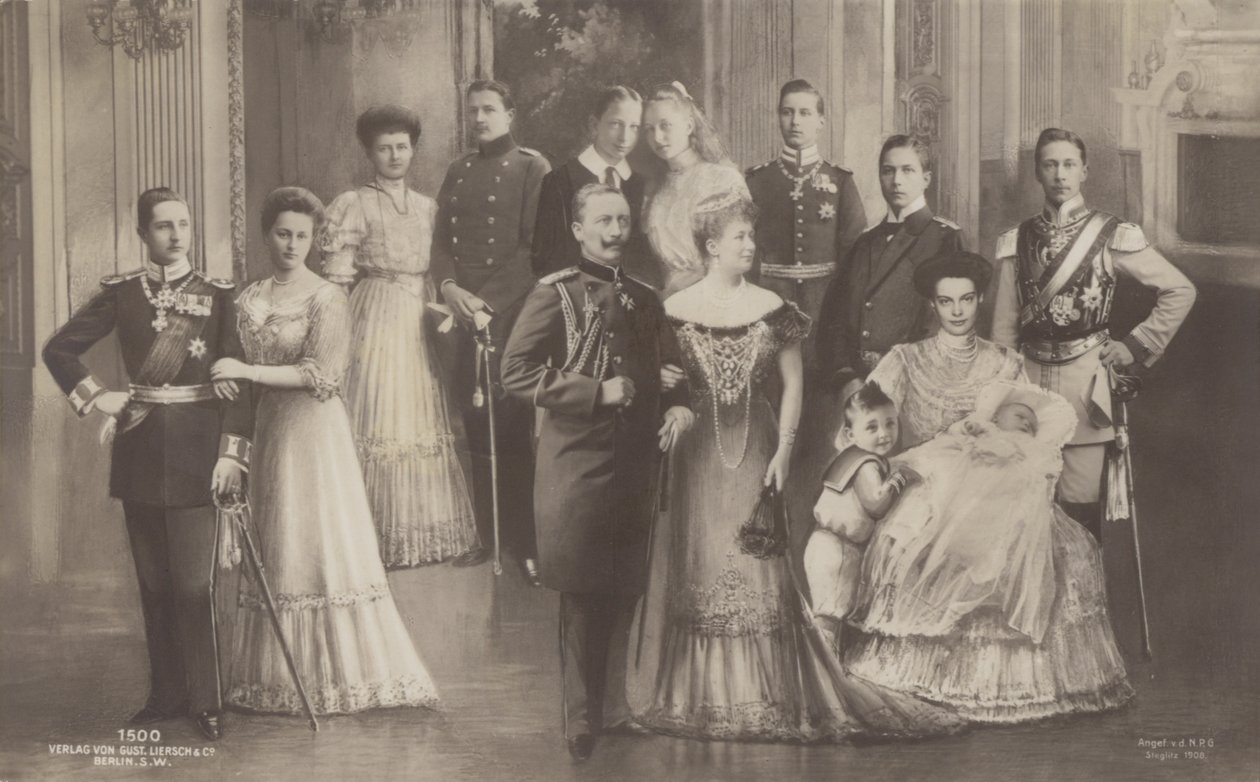 Kaiser Wilhelm II of Germany and His Family by German School