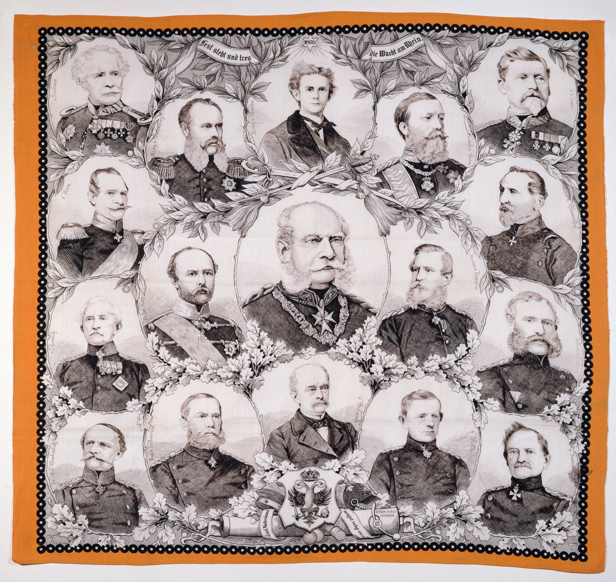 Kaiser Wilhelm I (1797-1888) surrounded by the German Generals, 1870 by German School