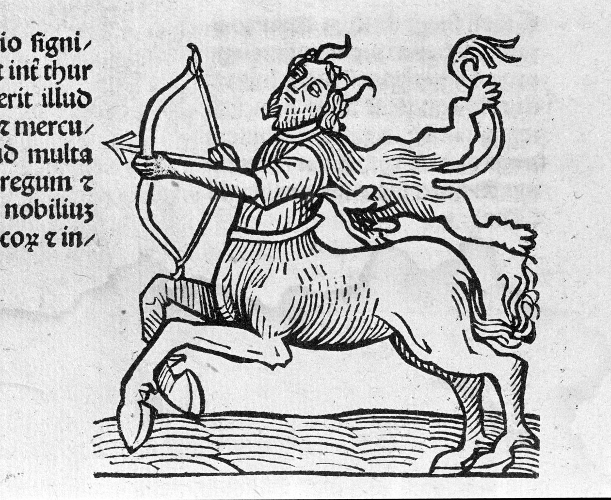 Le Sagittarius - in Treatise by Johannes Angeli De Magnisconnectionibue annorum revolutionibus ac eorum pefectionibus. Augsburg, Erhard Ratdolt by German School