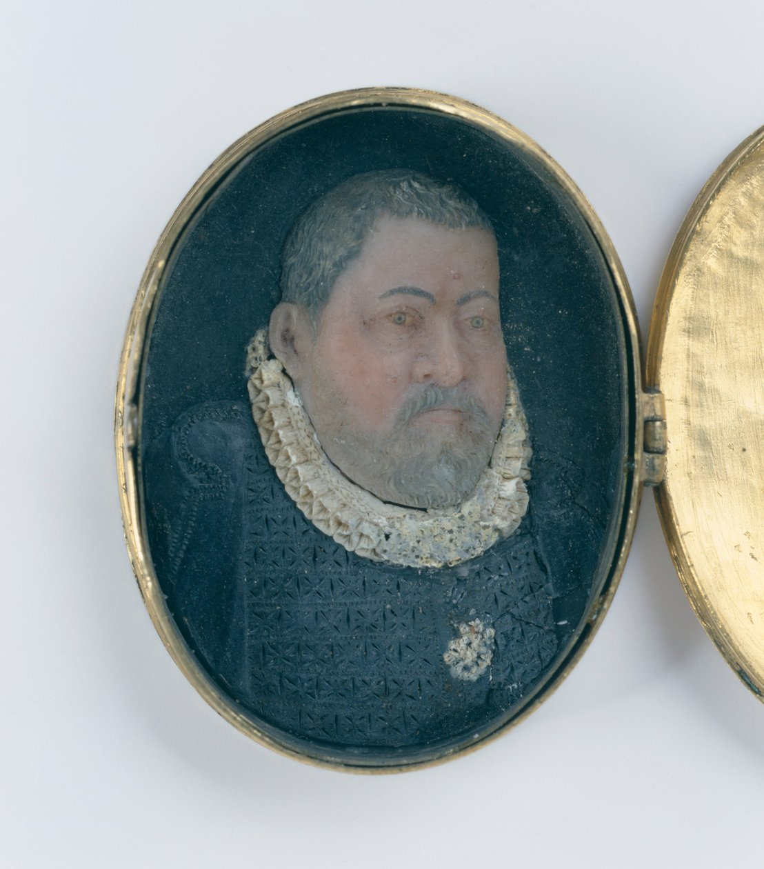 Locket containing wax miniature portrait of Landgrave Wilhelm IV by German School