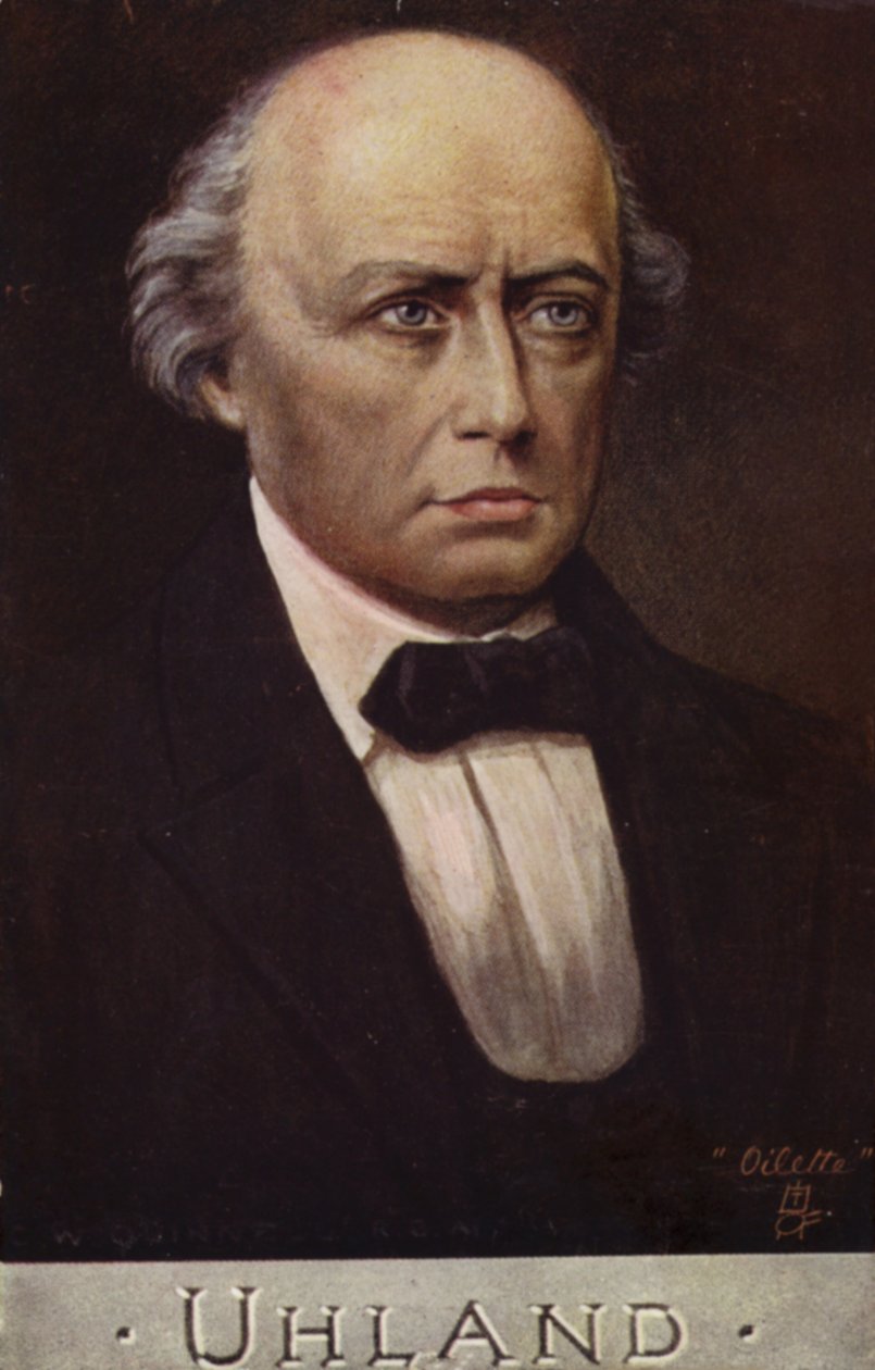 Ludwig Uhland (1787-1862), German poet and philologist by German School