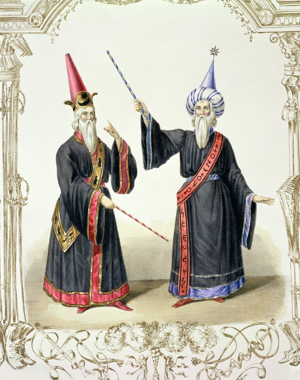 Magicians at the Carnival in Berlin, 1836 by German School