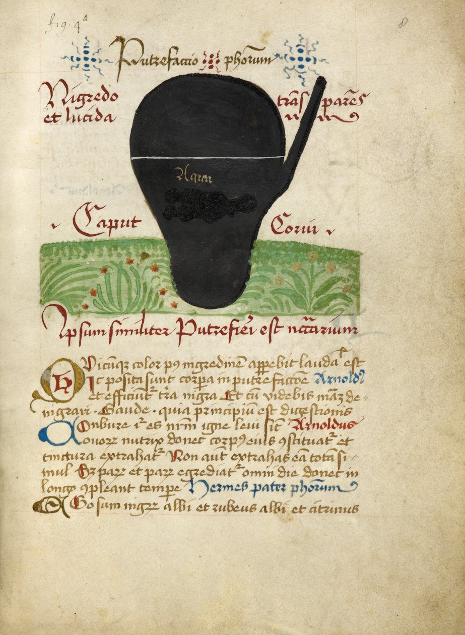 Ms Sloane 2560, f.8 from the Alchemical Treatises, late 15th century by German School