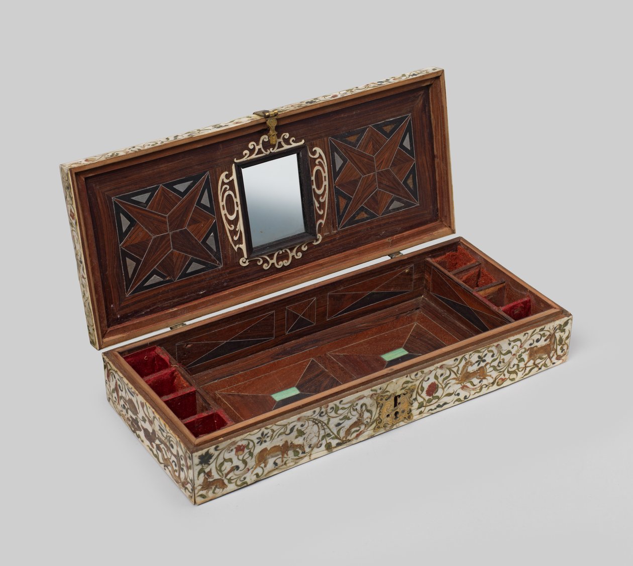 Painted Ivory Marriage Casket by German School