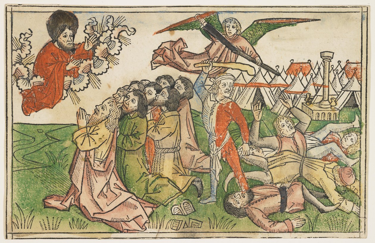 People of Israel Punished for Worshipping False Gods in around 1478, from The Koberger Bible, Nuremberg, 1483 by German School