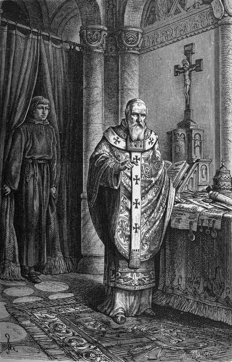 Pope Clement IV (Gui Foucois or Coots or Foucault, late 12th century-1268). Engraving in 