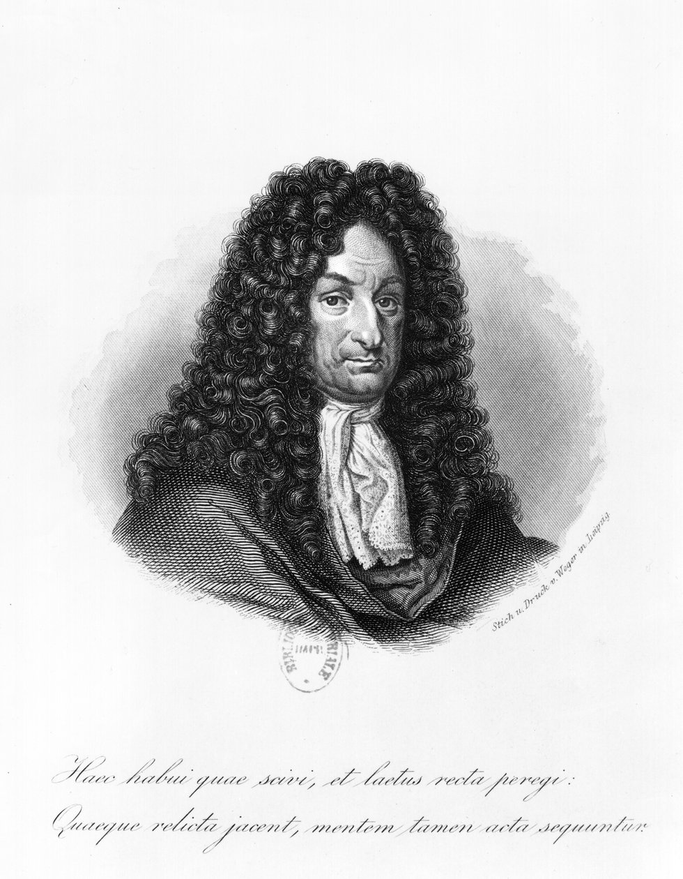 Portrait of Gottfried Wilhelm (1646-1716) Baron de Leibniz by German School